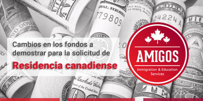 cambios en los fondos para residencia canadiense