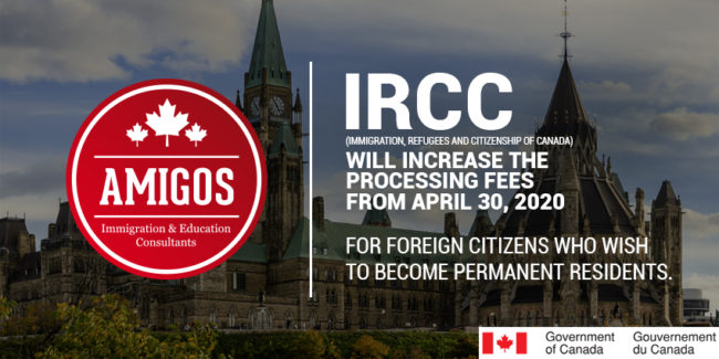 IRCC fees april 2020 permanent resident